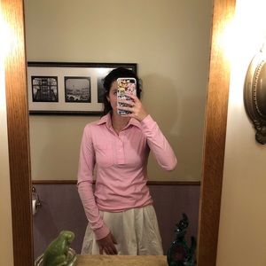 American Apparel pink polo